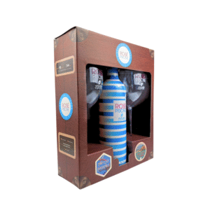 KIT: VINHO FRANCES ROSE PISCINE 750ML + 2 TAÇAS ACRILICAS