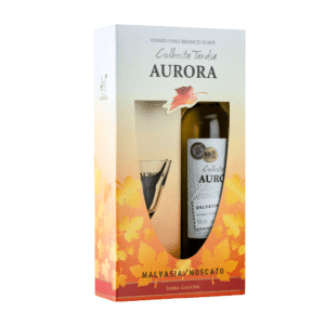 KIT DE VINHO AURORA COLHEITA TARDIA C/TACA BRANCO SVINHO 500ML
